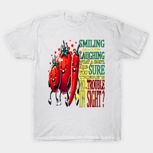 Smiling and Laughing, Joyful Produce Parade T-Shirt